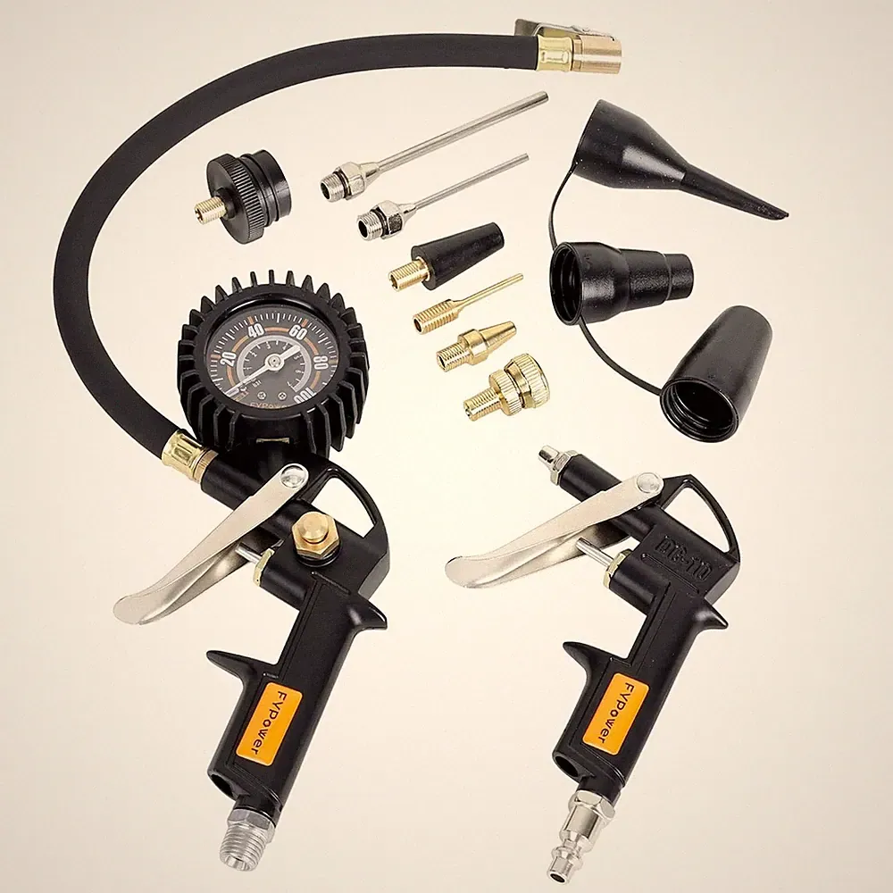 10 Pieces Heavy Duty Air Compressor Accessory Kit 100psi Tire Inflator With Gaug