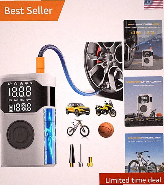 150 PSI Cordless Tire Inflator - Fast 5X Inflation with Digital Gauge & Light