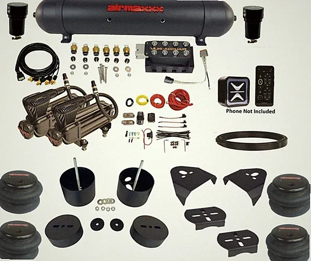 AccuAir E-Level Pressure VU4 Air Ride Kit Fits 1999–06 Silverado/Sierra 1500