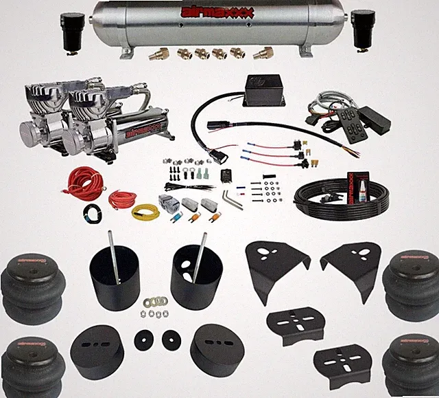 Air Ride Kit SV8C Manifold 580 Chrome Bags Aluminum Tank Fits 1988-98 Chevy 1500