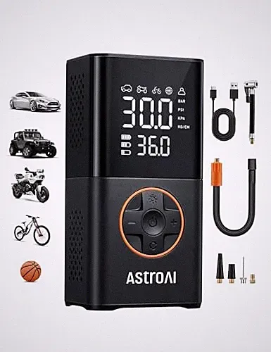 AstroAI L7 Portable Tire Inflator 150 PSI Cordless Air Compressor with LED Light