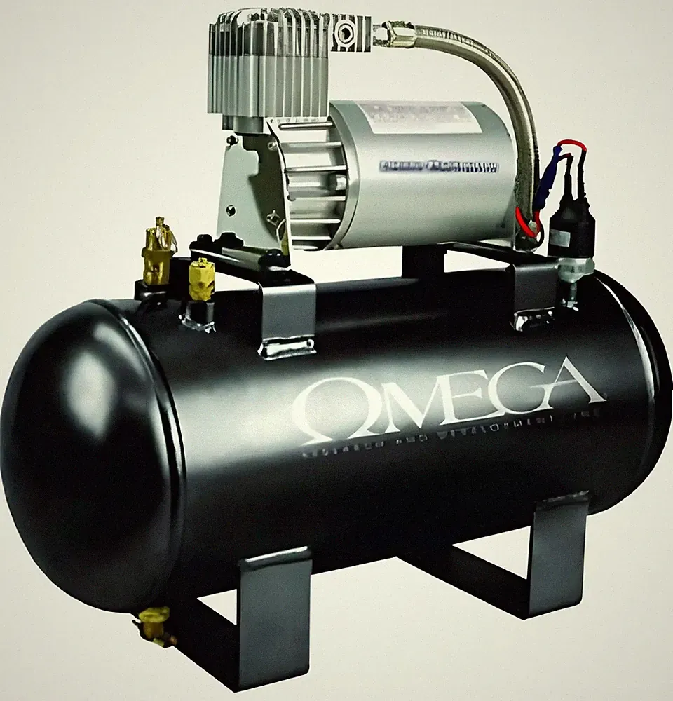 Newest Version! Omega AC-1.5 AC15MP 12V 1.5 Gallon Oil-less Air Compressor
