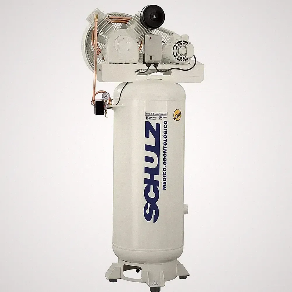 SCHULZ 3 HP Oil‑Free Vertical Air Compressor 60 Gal 15 CFM 230V 1 PH Dental