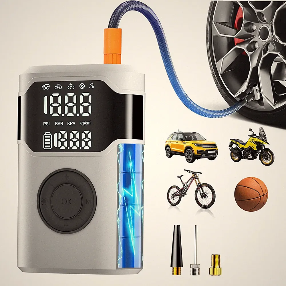 Tire Inflator Portable Air Compressor 150PSI Cordless - Auto-Off & LED Light
