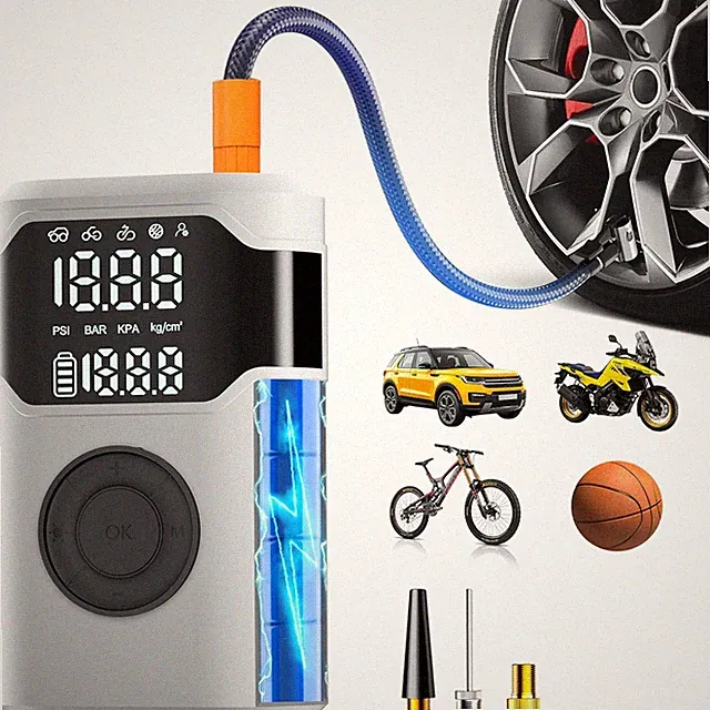Tire Inflator Portable Air Compressor-150PSI Cordless Tire Air Pump, 5X Faster w